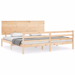 Giroletto con Testiera 200x200 cm in Legno Massellocod mxl 93749 - Vista aggiuntiva 2