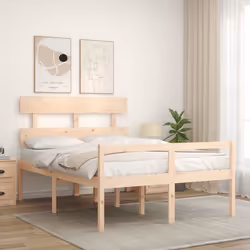 Letto per Anziani con Testiera 140x190 cm in Legno Massellocod mxl 101022