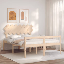 Letto per Anziani con Testiera 140x190 cm in Legno Massellocod mxl 101034
