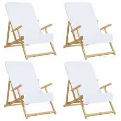Asciugamani da Spiaggia 4 pz Bianchi 60x135 cm Tessuto 400 GSMcod mxl 126581 - Vista aggiuntiva 2