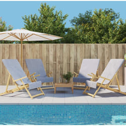 Asciugamani da Spiaggia 4 pz Grigi 60x135 cm in Tessuto 400 gsm