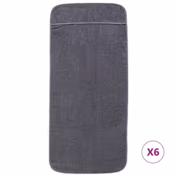 Asciugamani da Spiaggia 6pz Antracite 60x135 cm Tessuto 400 GSMcod mxl 102610 - Vista aggiuntiva 3