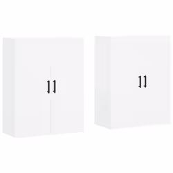 Mobili a Parete 2 pz Bianchi 69,5x34x90 cmcod mxl 118070 - Vista aggiuntiva 2