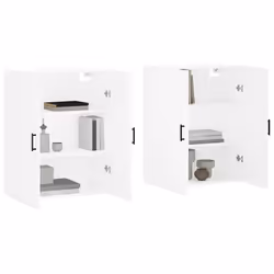 Mobili a Parete 2 pz Bianchi 69,5x34x90 cmcod mxl 118070 - Vista aggiuntiva 3