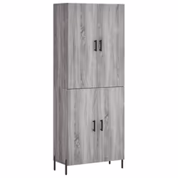 Credenza Grigio Sonoma 69,5x34x180 cm in Legno Multistratocod mxl 77900 - Vista aggiuntiva 2
