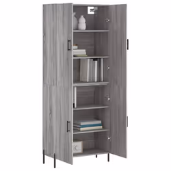Credenza Grigio Sonoma 69,5x34x180 cm in Legno Multistratocod mxl 77900 - Vista aggiuntiva 3