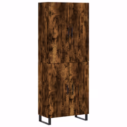 Credenza Rovere Fumo 69,5x34x180 cm in Legno Multistratocod mxl 101780 - Vista aggiuntiva 2
