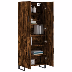 Credenza Rovere Fumo 69,5x34x180 cm in Legno Multistratocod mxl 101780 - Vista aggiuntiva 3