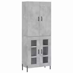 Credenza Grigio Cemento 69,5x34x180 cm in Legno Multistratocod mxl 125521 - Vista aggiuntiva 2