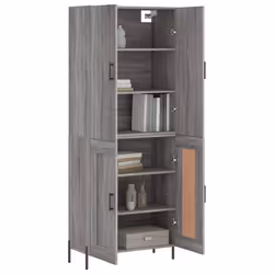vidaXL Credenza Grigio Sonoma 69,5x34x180 cm in Legno Multistrato - Vista aggiuntiva 3