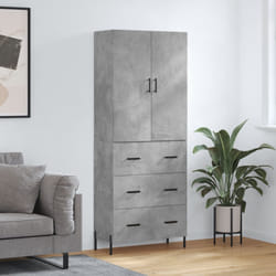 Credenza Grigio Cemento 69,5x34x180 cm in Legno Multistratocod mxl 77783