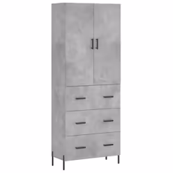 Credenza Grigio Cemento 69,5x34x180 cm in Legno Multistratocod mxl 77783 - Vista aggiuntiva 2
