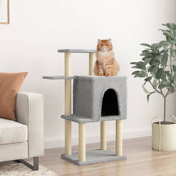 Albero per Gatti con Tiragraffi in Sisal Grigio Chiaro 97 cm Vidaxl 58073