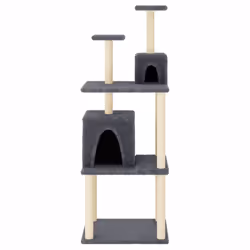 Albero per Gatti con Tiragraffi in Sisal Grigio Scuro 167 cmcod mxl 107019 - Vista aggiuntiva 3