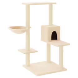Albero per Gatti con Tiragraffi in Sisal Crema 95 cmcod mxl 118902 - Vista aggiuntiva 2