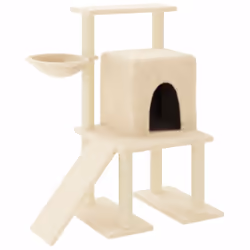 Albero per Gatti con Tiragraffi in Sisal Crema 96,5 cmcod mxl 94974 - Vista aggiuntiva 2