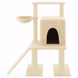 Albero per Gatti con Tiragraffi in Sisal Crema 96,5 cmcod mxl 94974 - Vista aggiuntiva 3