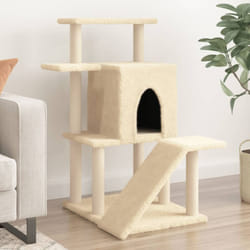 Albero per Gatti con Tiragraffi in Sisal Crema 97 cm Vidaxl 51998
