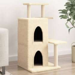 Albero per Gatti con Tiragraffi in Sisal Crema 97 cm Vidaxl 16896