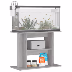 Supporto Acquario 80x35x60 cm Legno Multistrato Grigio Cementocod mxl 128606 - Vista aggiuntiva 3