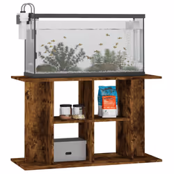 Supporto Acquario 100x40x60 cm in Legno Multistrato Rovere Fumocod mxl 78537 - Vista aggiuntiva 3
