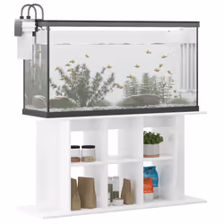 Supporto Acquario 120x40x60 cm Legno Multistrato Bianco Lucidocod mxl 126463 - Vista aggiuntiva 3