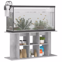 Supporto Acquario 120x40x60 cm Legno Multistrato Grigio Cementocod mxl 78524 - Vista aggiuntiva 3