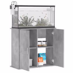 Supporto Acquario 81x36x73 cm Legno Multistrato Grigio Cementocod mxl 110496 - Vista aggiuntiva 3