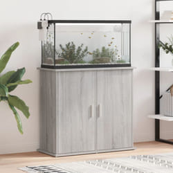 Supporto Acquario 81x36x73cm in Legno Multistrato Grigio Sonoma Vidaxl 76388