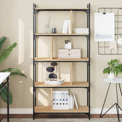 Libreria Rovere Sonoma 5 Ripiani 76x32x158 cm Legno Multistratocod mxl 83204