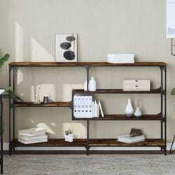 Tavolo Consolle Rovere Fumo 160x32x95 cm Legno Multistrato Vidaxl 91772