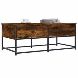 Tavolino da Salotto Rovere Fumo 100x51x40 cm Legno Multistratocod mxl 130724 - Vista aggiuntiva 3