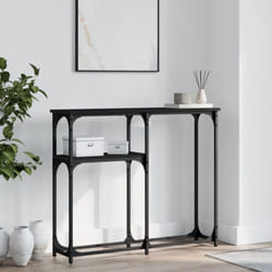 Tavolino Consolle Nero 90x22,5x75 cm in Legno Multistrato Vidaxl