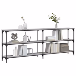 Tavolo Consolle Grigio Sonoma 200x29x75 cm in Legno Multistratocod mxl 83383