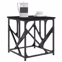 Tavolino da Salotto Nero 45x45x47,5 cm in Legno Multistratocod mxl 131296 - Vista aggiuntiva 3