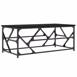 Tavolino Salotto Nero 100x50x40cm Legno Multistratocod mxl 107322 - Vista aggiuntiva 2