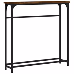 vidaXL Tavolino Consolle Rovere Fumo 75x19,5x75cm in Legno Multistrato - Vista aggiuntiva 2