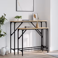 Aggiungete un tocco di eleganza alla vostra entrata, soggiorno o corridoio con questi eleganti tavolini consolle. Materiale r ...