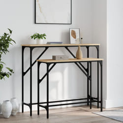 Tavolini Consolle 2 pz Rovere Sonoma in Legno Multistrato Vidaxl 33692