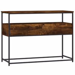Tavolino Consolle Rovere Fumo 100x40x75 cm in Legno Multistratocod mxl 107397 - Vista aggiuntiva 2