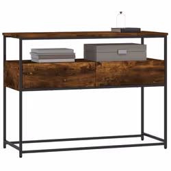Tavolino Consolle Rovere Fumo 100x40x75 cm in Legno Multistratocod mxl 107397 - Vista aggiuntiva 3