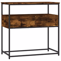 Tavolino Consolle Rovere Fumo 75x40x75 cm in Legno Multistratocod mxl 131375 - Vista aggiuntiva 2