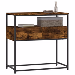 Tavolino Consolle Rovere Fumo 75x40x75 cm in Legno Multistratocod mxl 131375 - Vista aggiuntiva 3