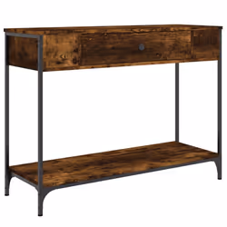Tavolino Consolle Rovere Fumo 100x34,5x75cm Legno Multistratocod mxl 131334 - Vista aggiuntiva 2
