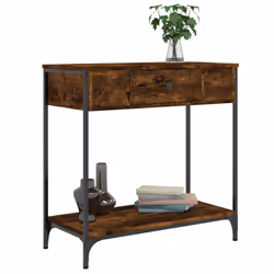 Tavolino Consolle Rovere Fumo 75x34,5x75cm Legno Multistratocod mxl 107354 - Vista aggiuntiva 3