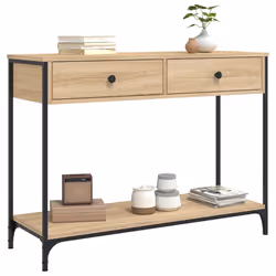vidaXL Tavolino Consolle Rovere Sonoma 100x34,5x75cm Legno Multistrato - Vista aggiuntiva 3