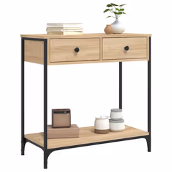 Tavolino Consolle Rovere Sonoma 75x34,5x75cm Legno Multistratocod mxl 131337