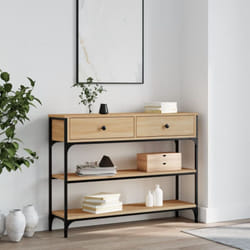 Tavolo Consolle Rovere Sonoma 100x25x75 cm in Legno Multistrato Vidaxl 47824
