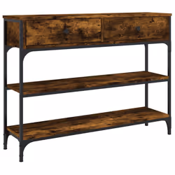 vidaXL Tavolino Consolle Rovere Fumo 100x25x75 cm Legno Multistrato - Vista aggiuntiva 2