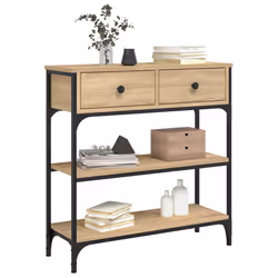 Tavolino Consolle Rovere Sonoma 72,5x25x75cm Legno Multistratocod mxl 107379 - Vista aggiuntiva 3